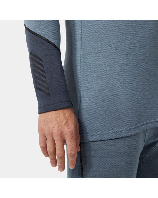 Helly Hansen Blue Lifa Merino Midweight Logo for men