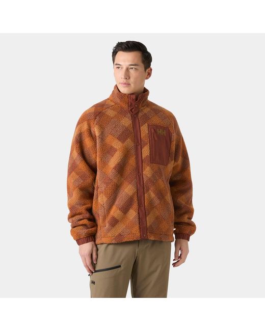Helly Hansen Brown Panorama Printed Pile Snap for men