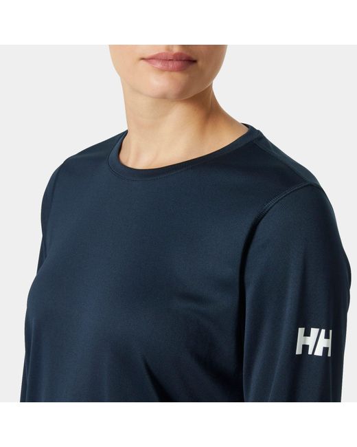 Hh Tech Crew Long Sleeve 2.0 Mujer Helly Hansen de color Blue