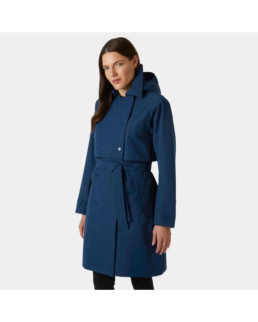 Helly Hansen Jane Insulated Trench Coat Blue