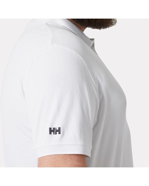 Helly Hansen White Riftline Quick-Dry Tactel Polo Shirt for men