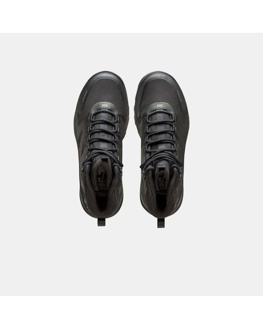 Helly Hansen Black Ascender Mid Helly Tech Waterproof Hiking Boots for men