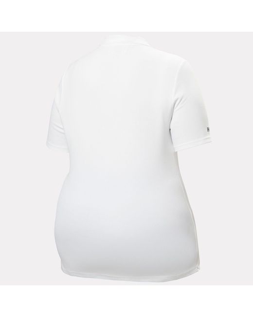 Polo Technique Bleu Marine Femme Crew Blanc Helly Hansen en coloris White