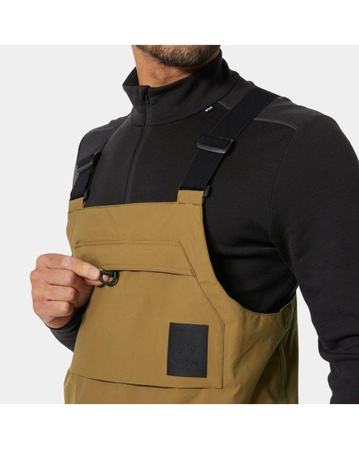 Helly Hansen Green Ullr D Bib Shell Pants for men