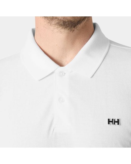Helly Hansen White Elba Fitted Polo for men