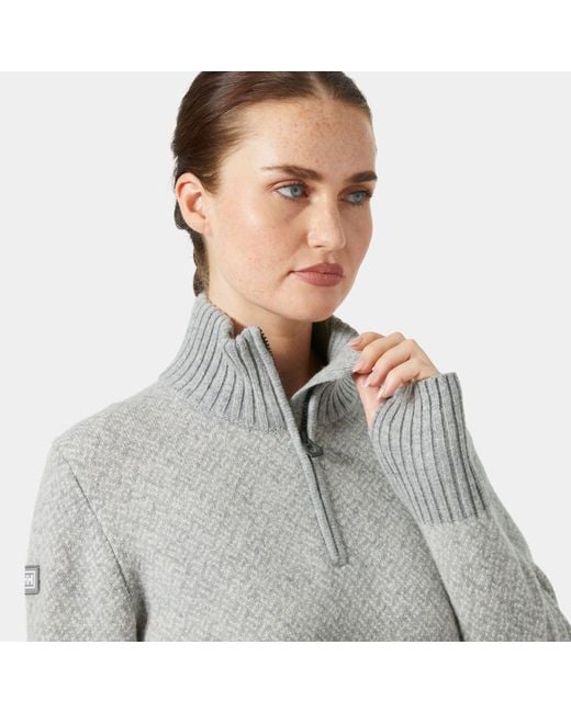 Arctic Ocean Iceland Wool Knit Felpa Grigio di Helly Hansen in Gray