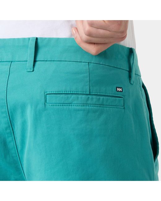 Helly Hansen Blue Bryggen Chino Shorts for men