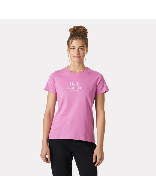 Helly Hansen Purple Core Graphic T-Shirt 2.0 Damen
