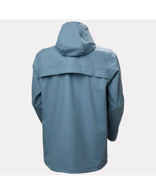 Helly Hansen Blue Moss Windproof Rain Coat for men