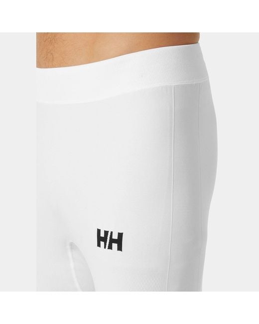 Helly Hansen White Hh Lifa Seamless Racing 3/4 Length Pants for men