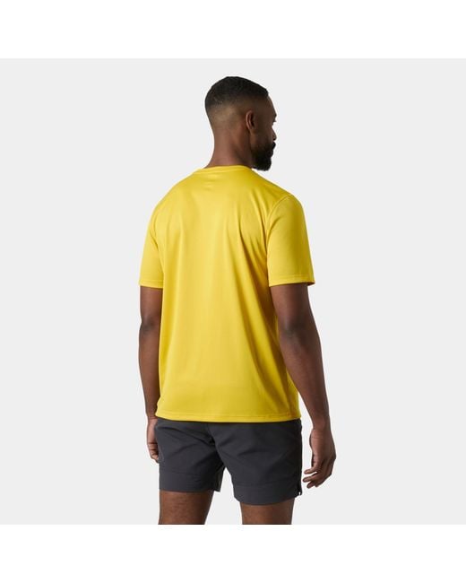 Helly Hansen Yellow Tech Graphic T-Shirt 2.0 for men