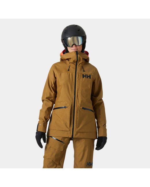 Helly Hansen Brown Powderqueen 3.0 Durable Ski Jacket