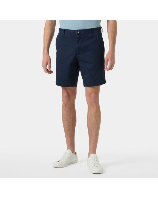 Helly Hansen Blue Bryggen Chino Shorts for men