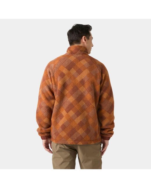 Helly Hansen Brown Panorama Printed Pile Snap for men