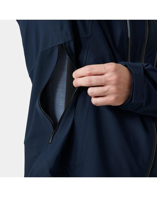 Helly Hansen Blue Alpha Long Ski Shell for men