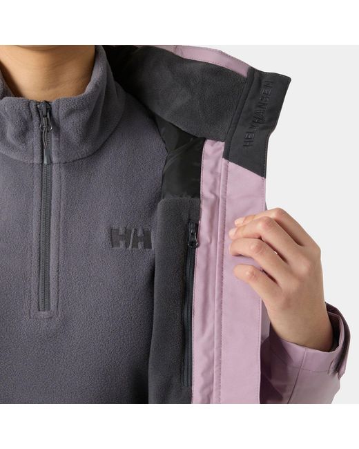 Helly Hansen Purple Crew Hooded Midlayer Sailing Jacket 2.0