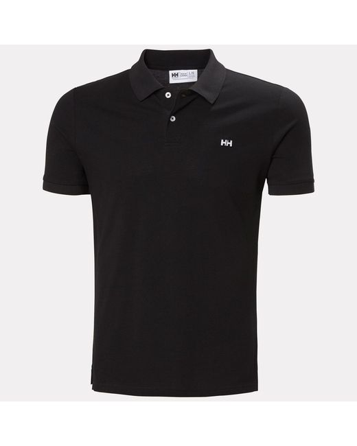 Helly Hansen Black Elba Fitted Polo for men