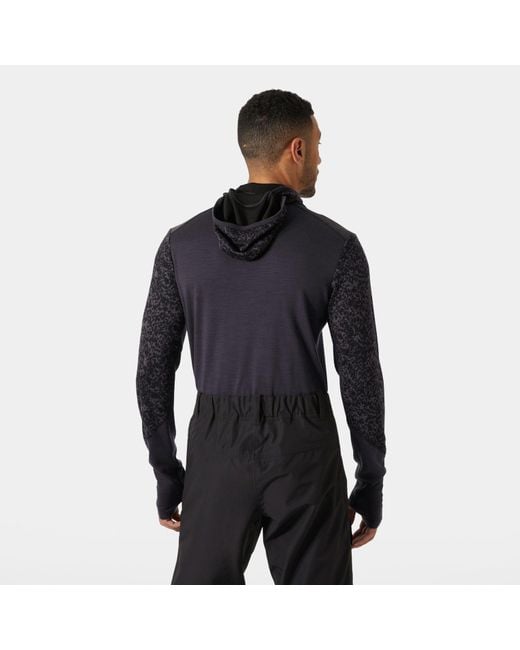 Helly Hansen Blue Lifa Merino Midweight Balaclava Hoodie for men