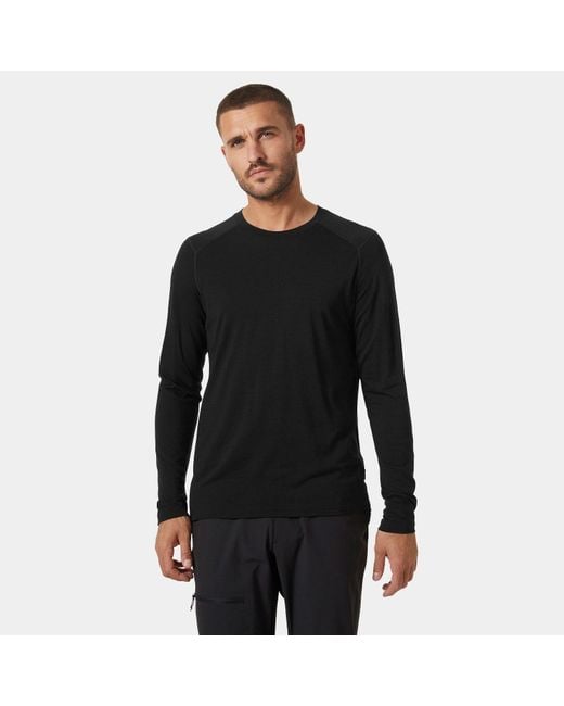 Helly Hansen Black Durawool Crew Long Sleeve