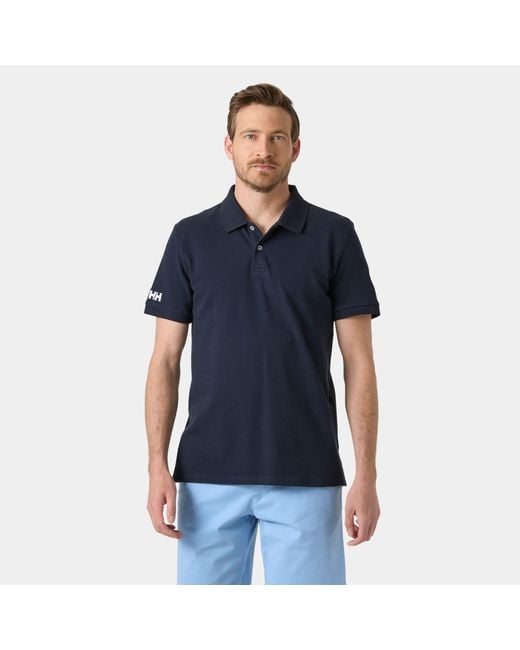 Helly Hansen Blue Crew Polo Pique for men