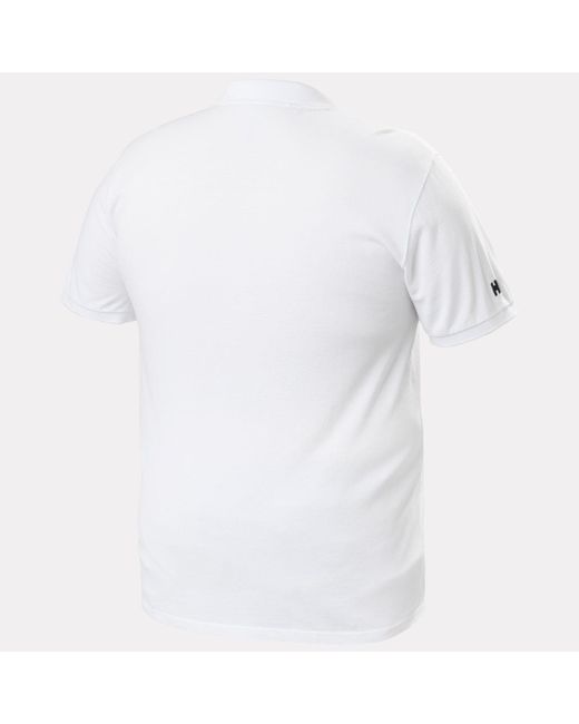 Helly Hansen White Crew Cotton Pique Quick-Dry Polo Shirt for men