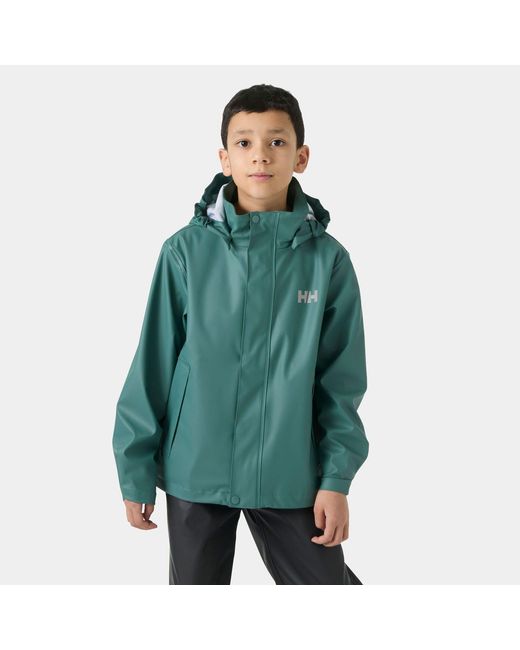 Helly Hansen Green Junior's Moss Classic Helox Rain Jacket