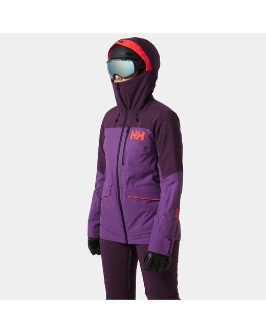 Helly Hansen Purple Powchaser Lifaloft Ski Jacket
