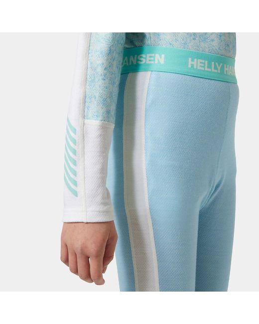 Helly Hansen Blue Junior's Hh Graphic Lifa Merino Midweight Base Layer Set