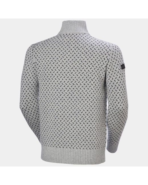 Arctic Ocean Icelander Wool Knit ½ Zip Felpa Grigio di Helly Hansen in Gray da Uomo