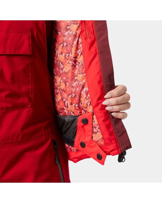 Helly Hansen Nora Short Puffy Ski Jacket Red