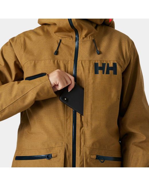Helly Hansen Brown Powderqueen 3.0 Durable Ski Jacket