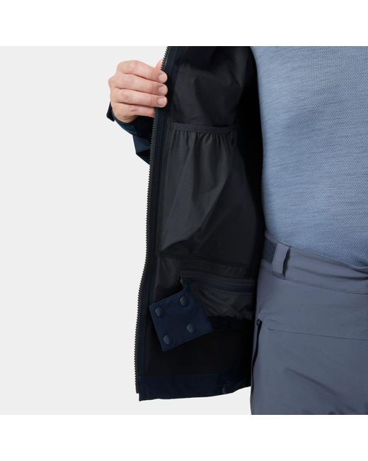 Helly Hansen Blue Alpha Long Ski Shell for men