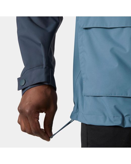 Helly Hansen Blue Escape Utility Rain Jacket for men