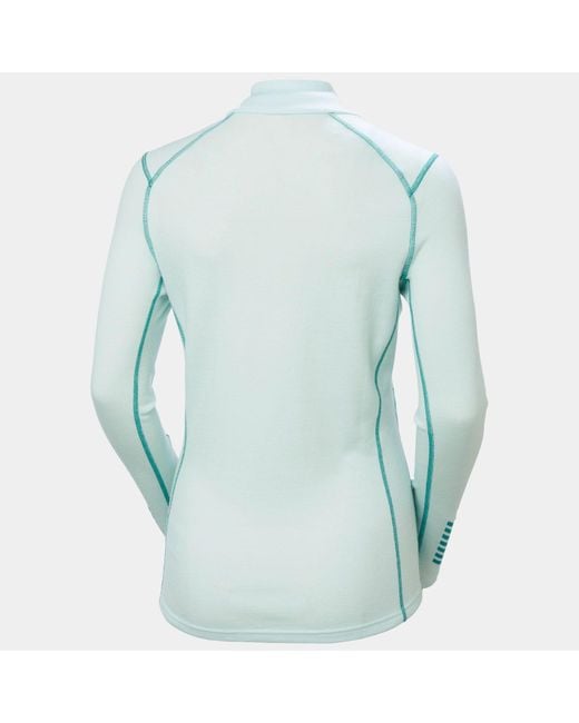 Helly Hansen Blue Lifa Merino Midweight Graphic 1/2 Zip Base Layer