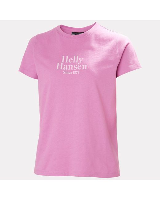 Helly Hansen Purple Core Graphic T-Shirt 2.0 Damen