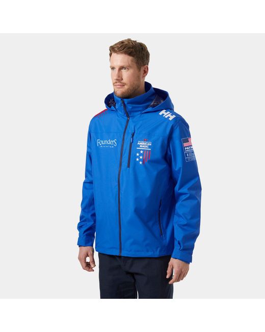 Helly Hansen American Magic Crew Hooded Sailing Jacket 2.0 Blue for men