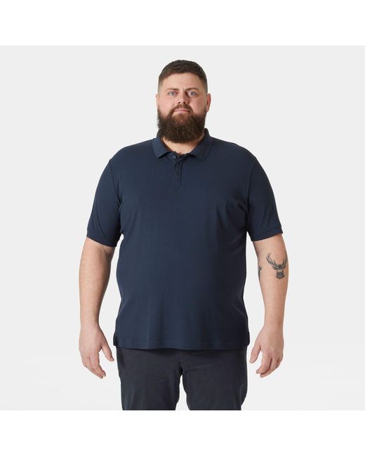Helly Hansen Blue Crewline Quick-Dry Performance Polo for men