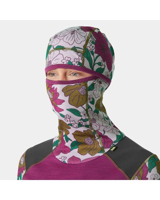 Helly Hansen Purple Lifa Merino Midweight Balaclava Hoodie