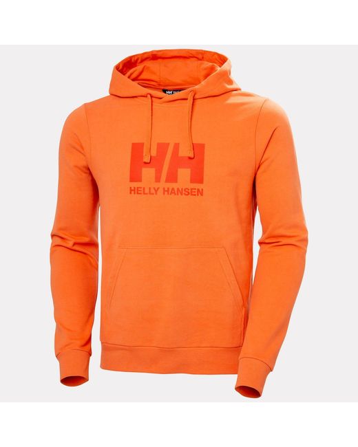 Helly Hansen Orange Logo Hoodie for men