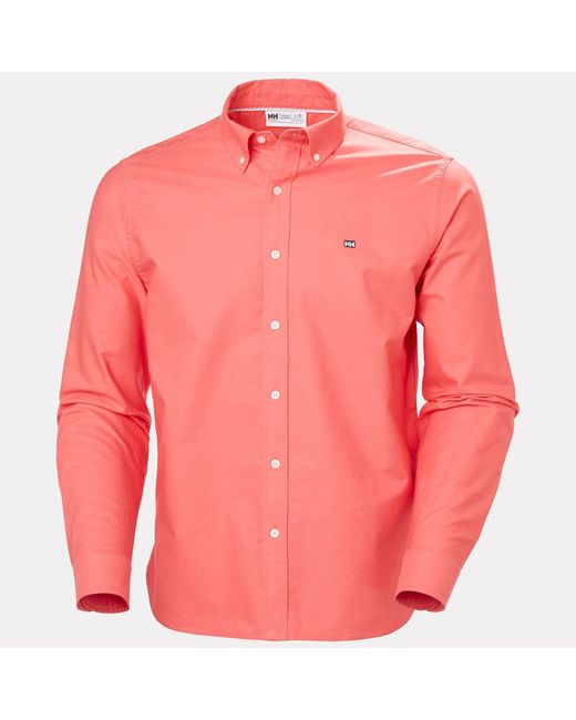 Helly Hansen Red Shore Long Sleeve Shirt for men