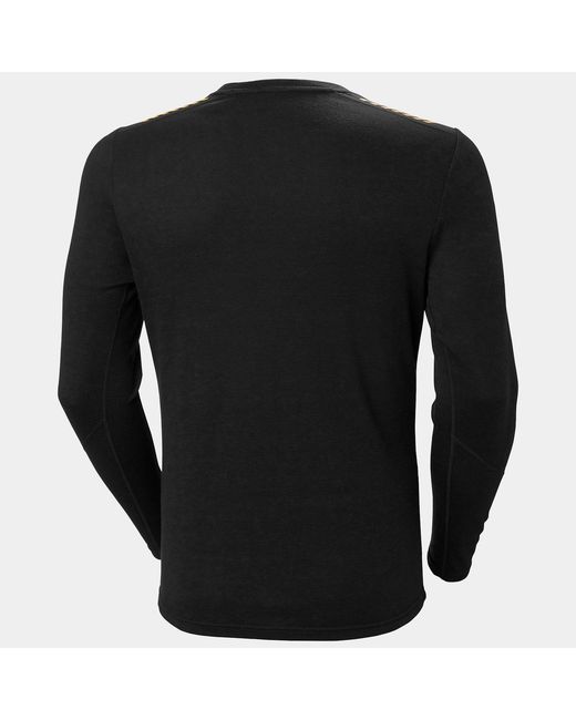 Helly Hansen Black Hh Merino Midweight Base Layer Set for men