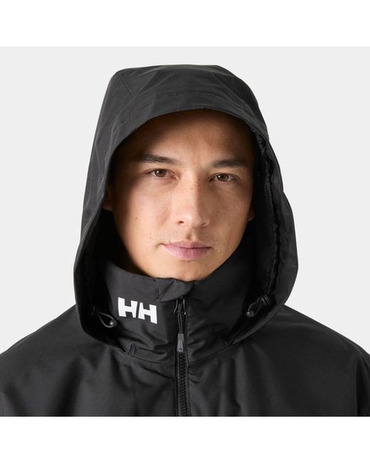 Helly Hansen Black Crew Hooded Pile Jacket for men