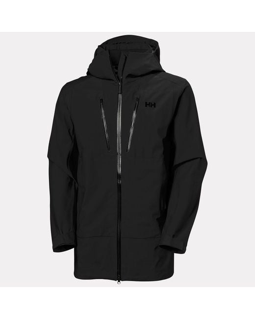 Alpha Long Shell Jacket Hombre Helly Hansen de hombre de color Black