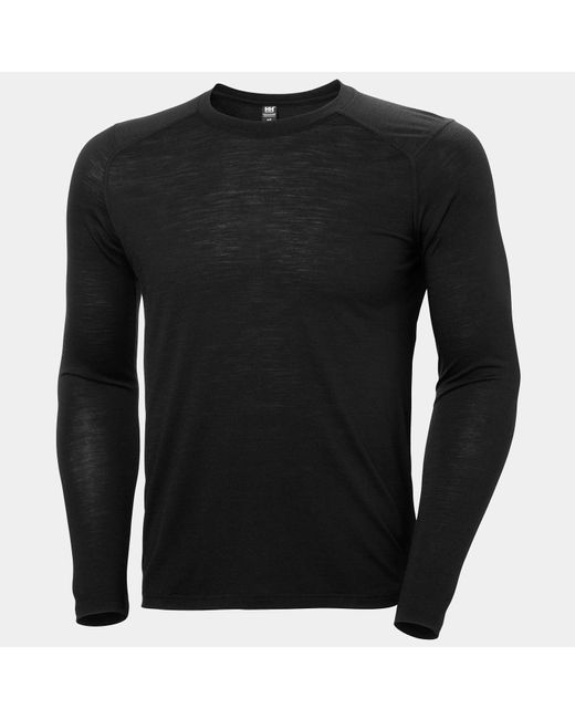 Helly Hansen Black Durawool Crew Long Sleeve