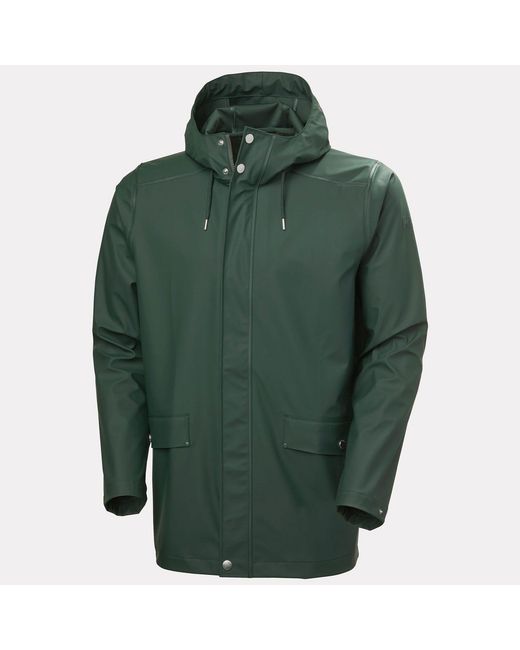 Helly Hansen Green Moss Windproof Rain Coat for men