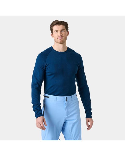 Helly Hansen Blue Lifa Merino Knitevo Crew for men
