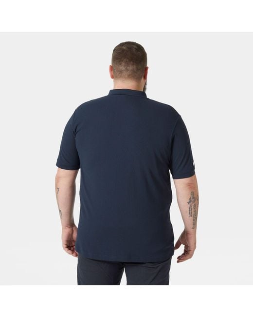 Helly Hansen Blue Crewline Quick-Dry Performance Polo for men