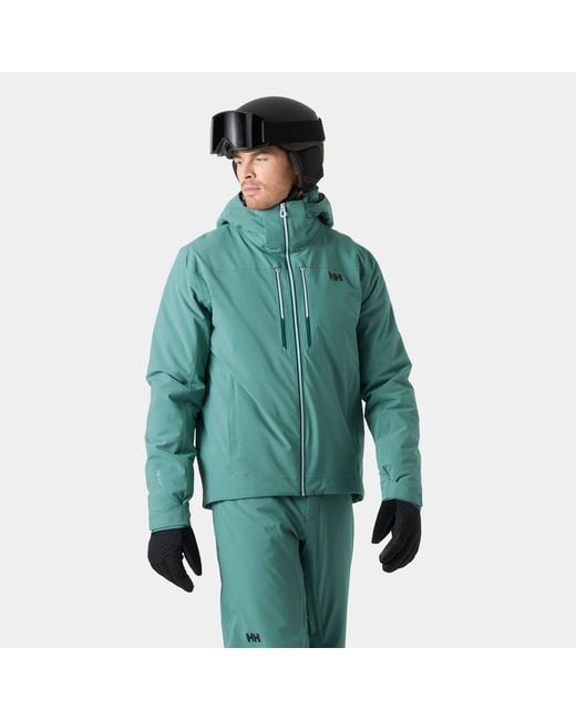 Helly Hansen Green Alpha Lifaloft Lightweight Ski Jacket for men