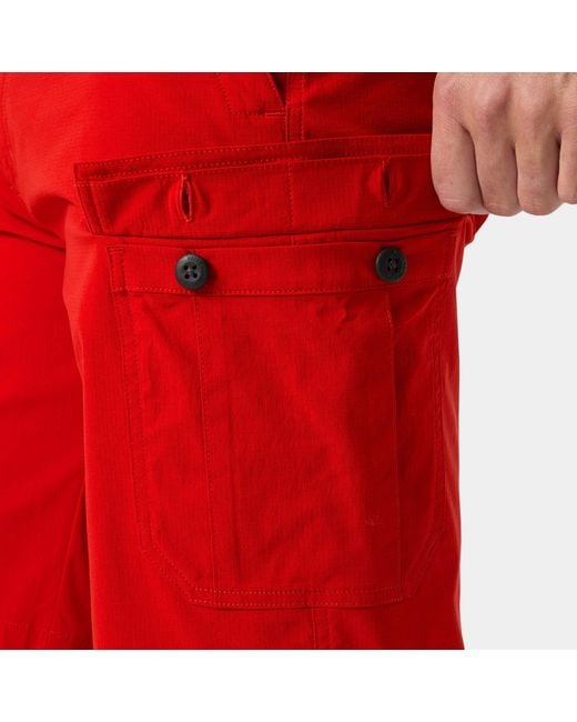 Helly Hansen Red Hh Quick-Dry Cargo Shorts 11" for men