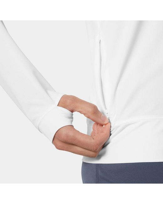 Helly Hansen White Shine Solen Half-Zip Sun Hoodie